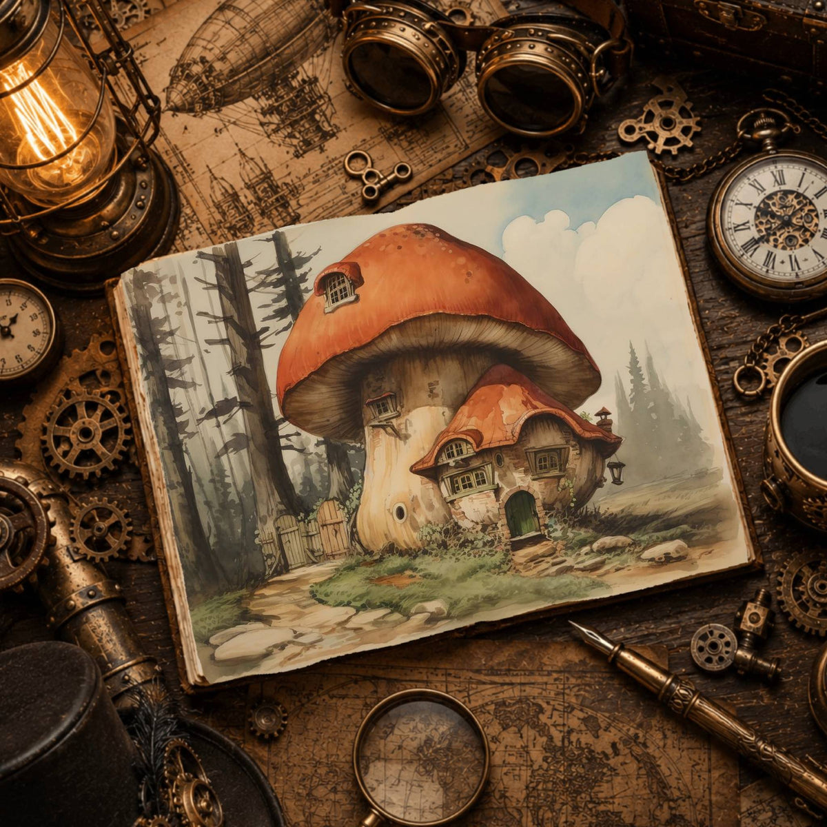 Mushroom Cottage Digital Papers