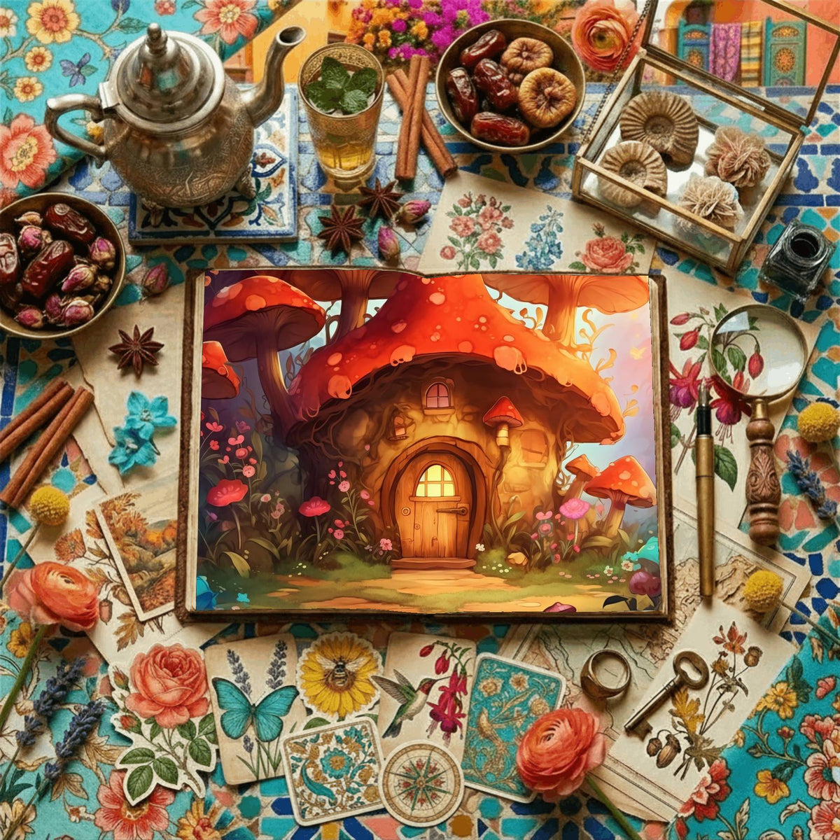 Mushroom Cottage Digital Papers