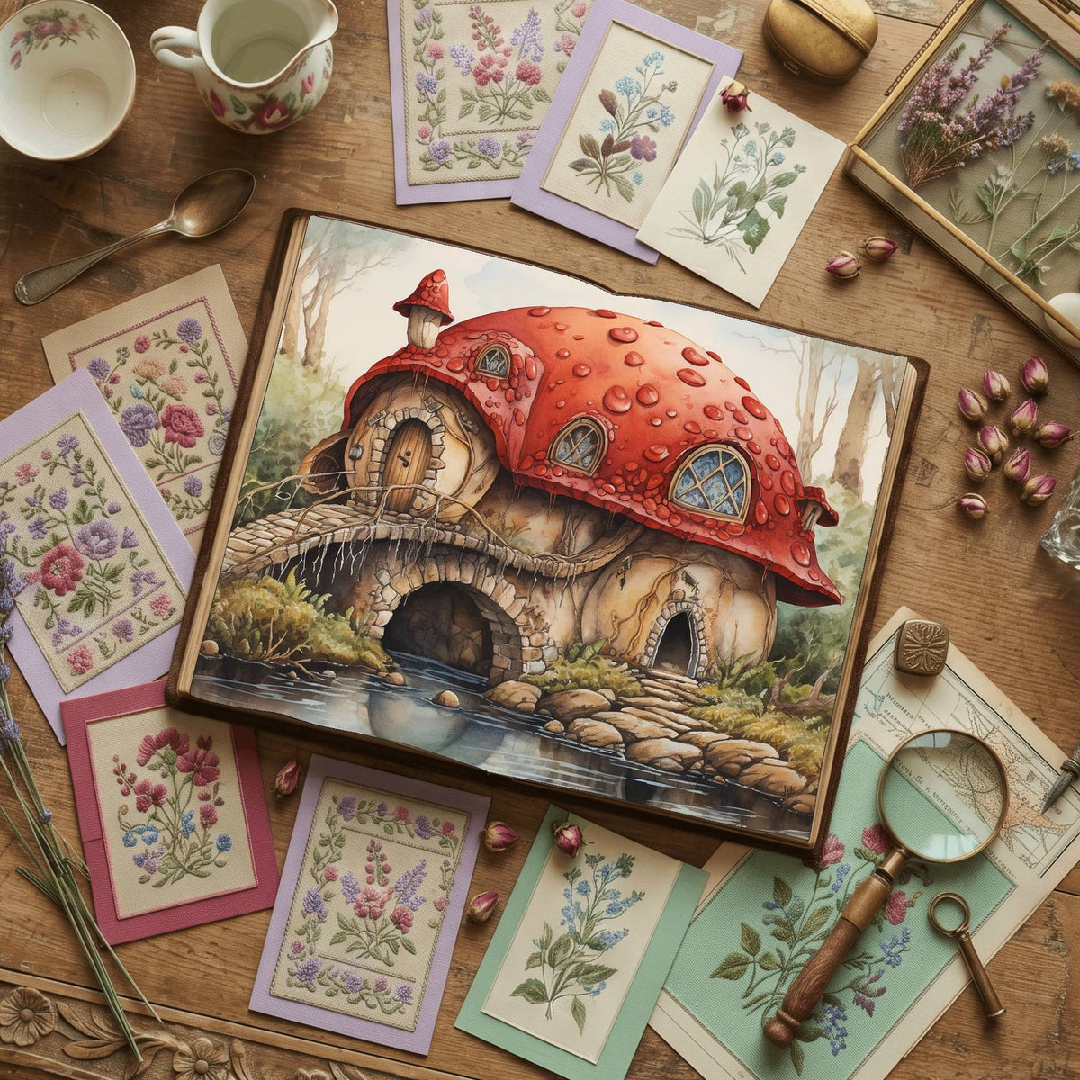 Mushroom Cottage Digital Papers