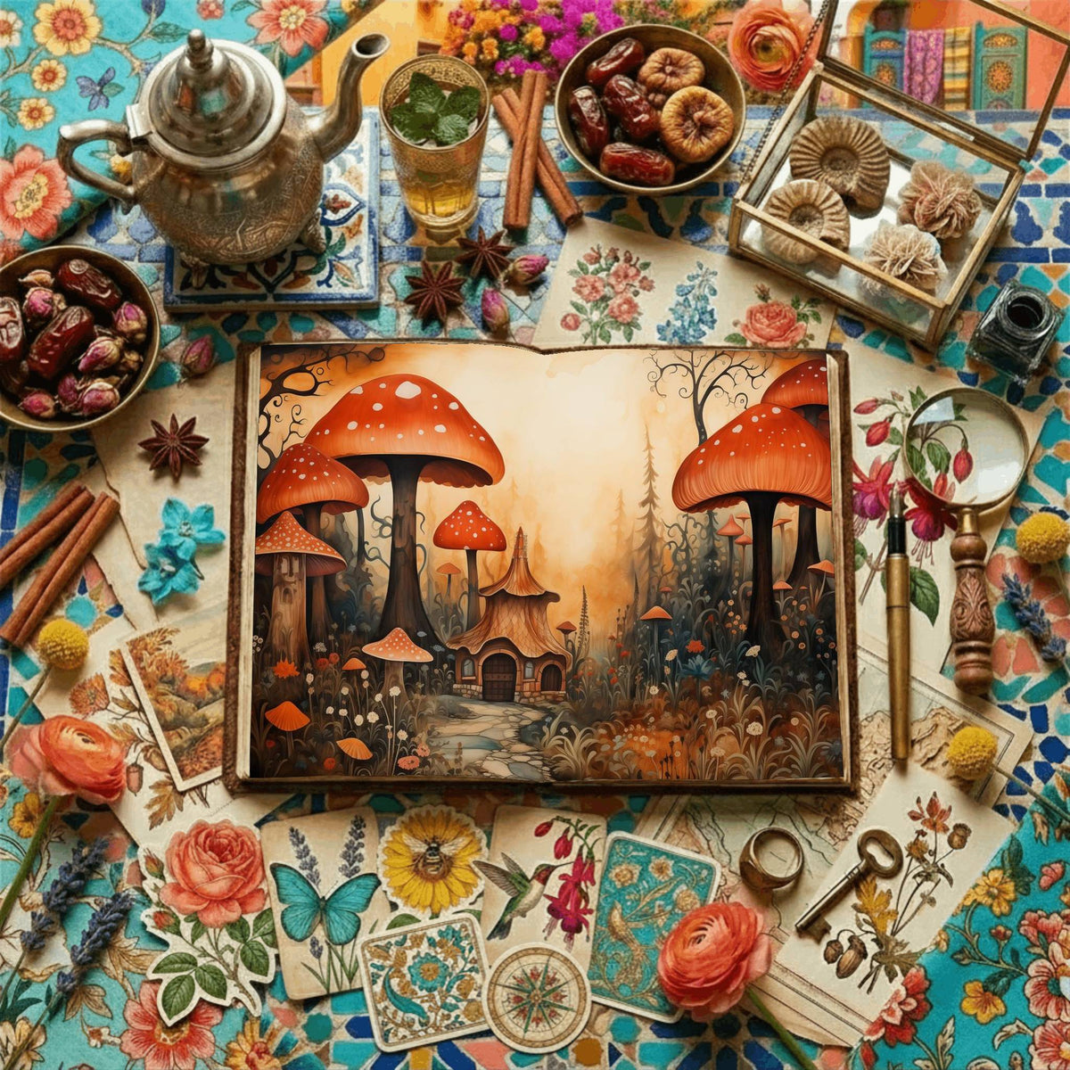 Mushroom Village Digital Papers