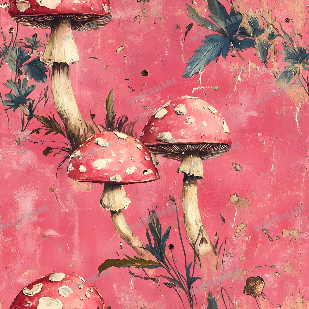 Mushrooms Seamless Pattern
