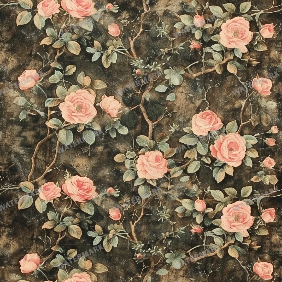 Pink Roses Seamless Pattern
