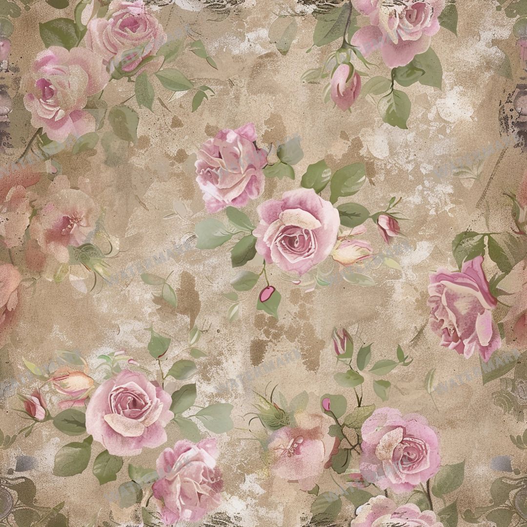 Pink Roses Seamless Pattern