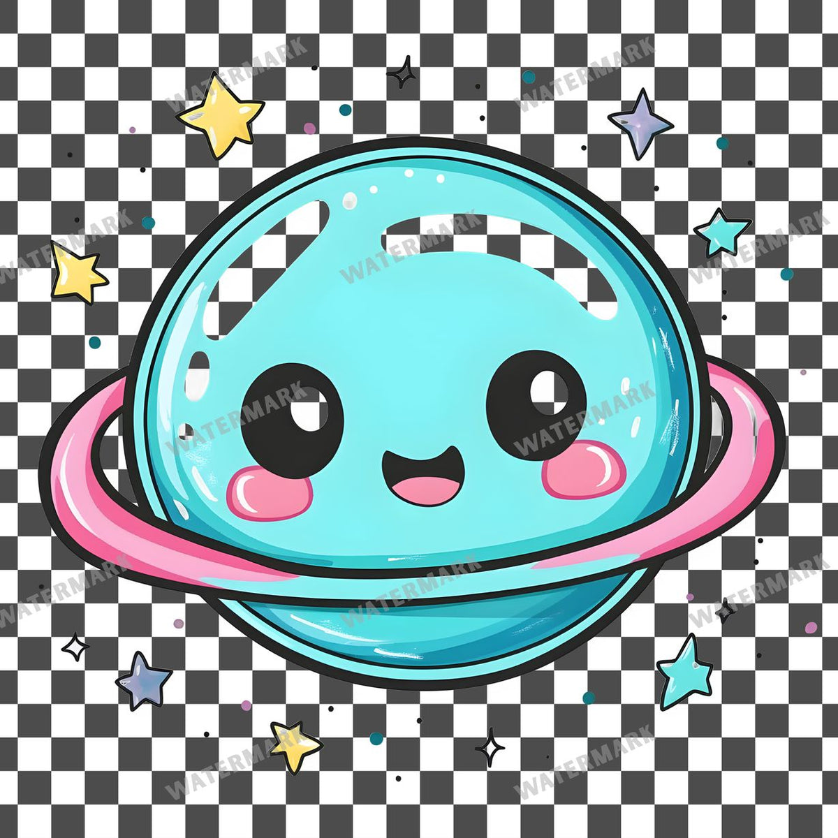 Planet Kawaii Style Clipart Pngs