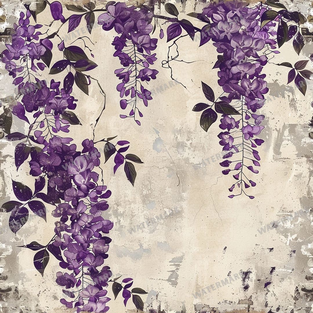 Purple Flowers Seamless Pattern