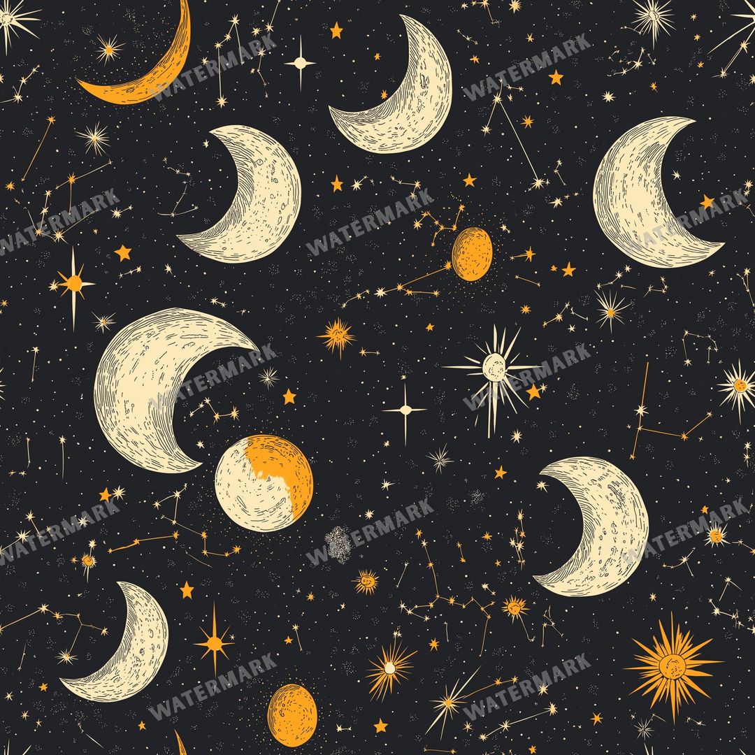 Space And Celestial Seamless Pattern