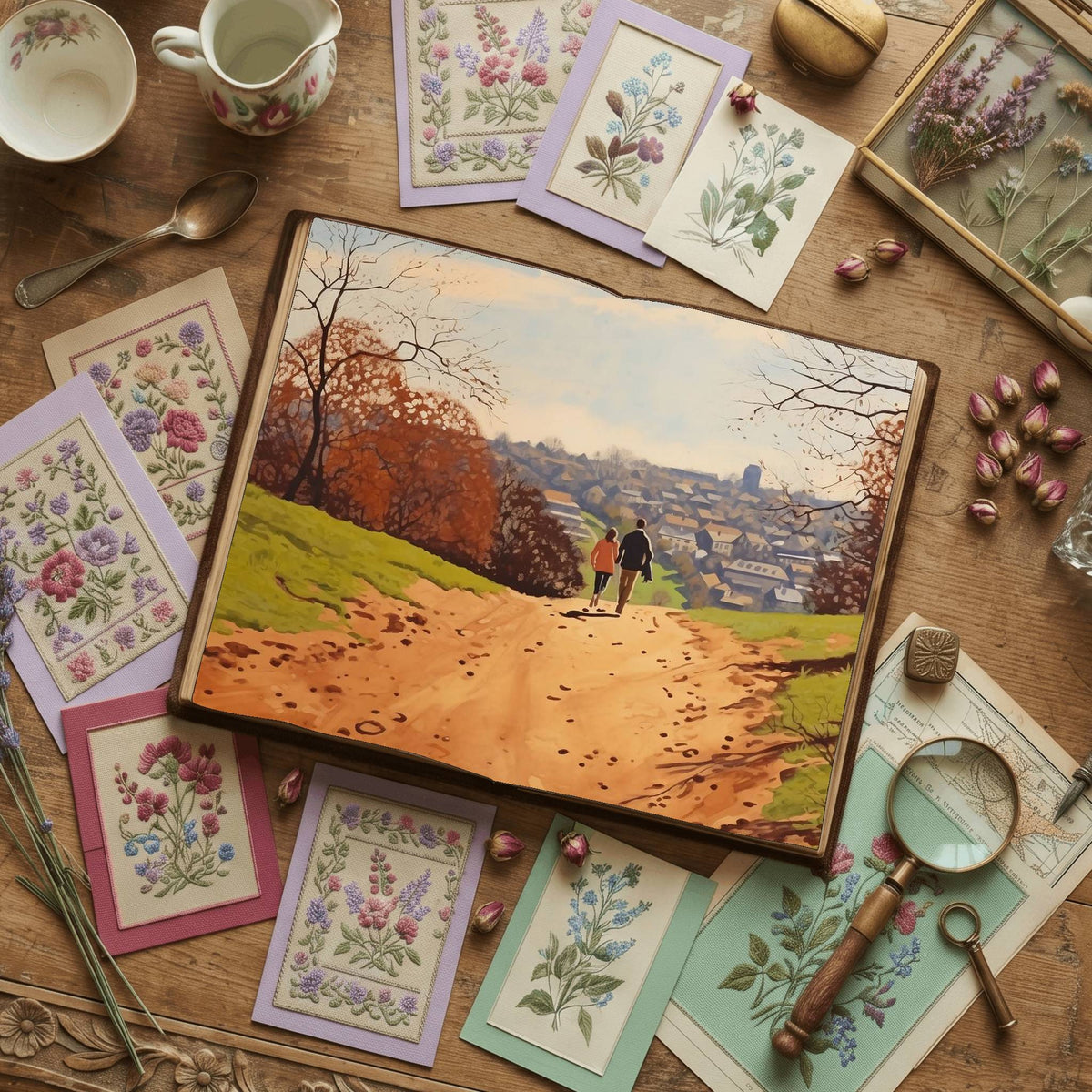 Spring Walk Digital Papers