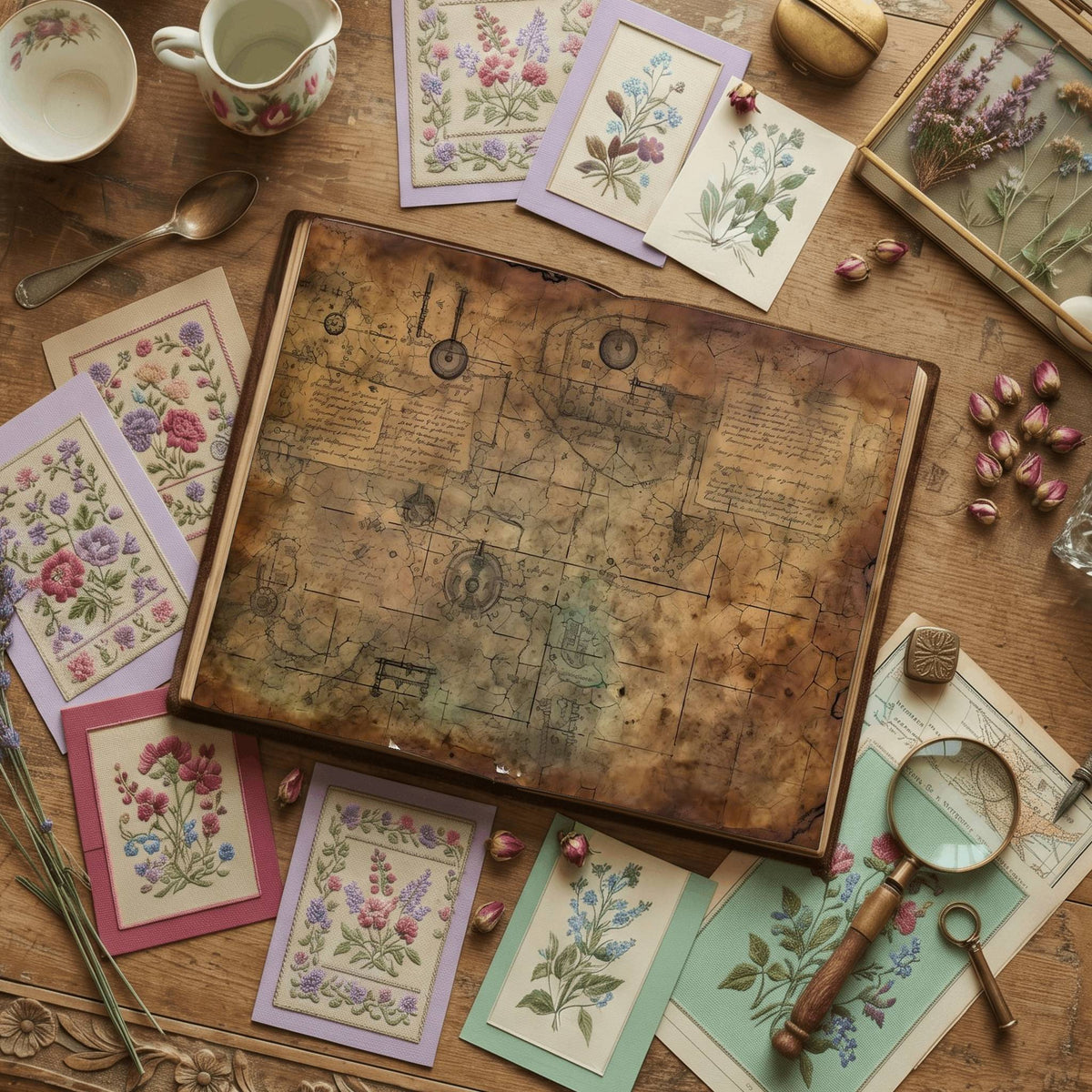 Steampunk Plain Grunge printable junk journal paper, page preview 8
