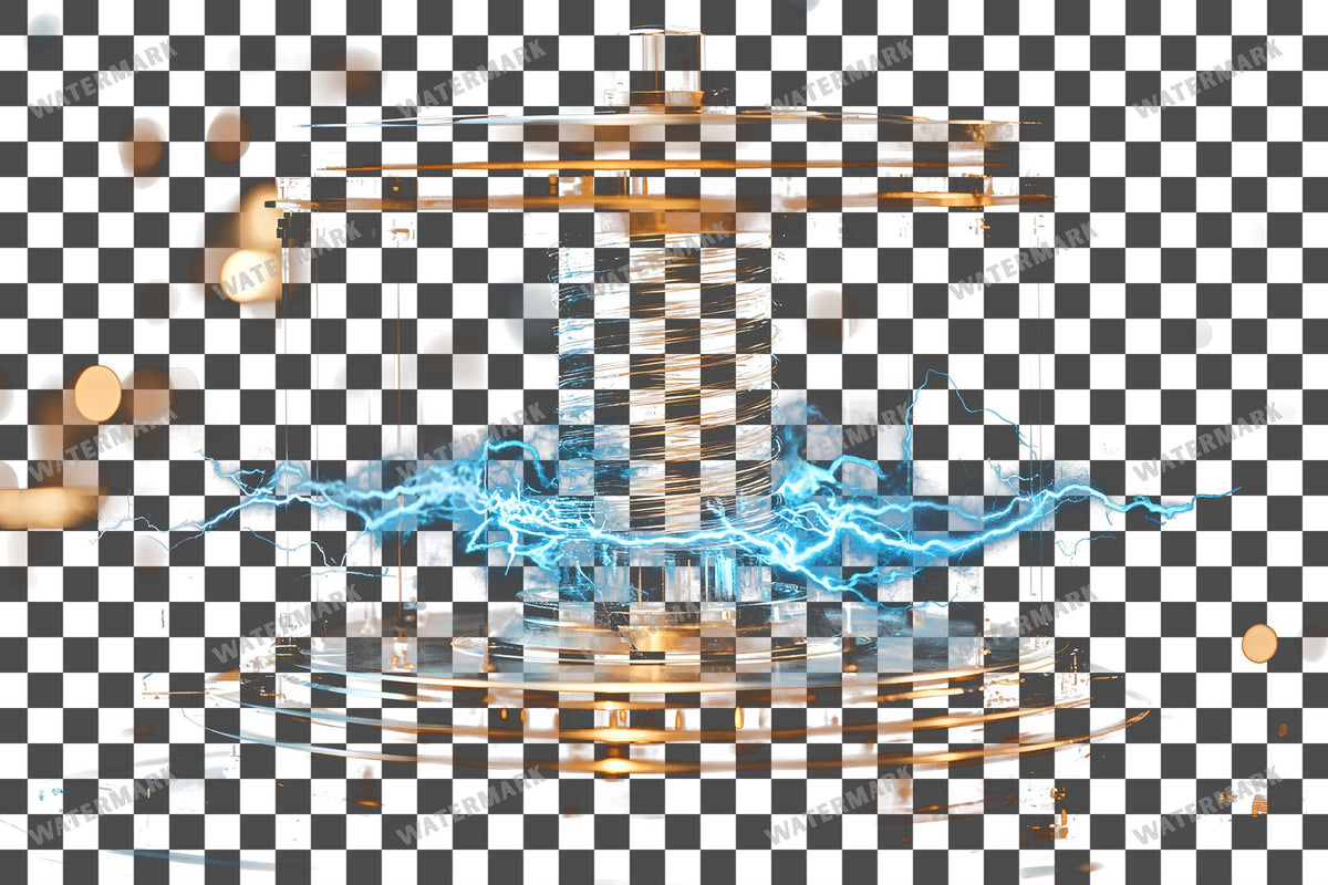Steampunk Tesla Coil Transparent Overlay Pngs