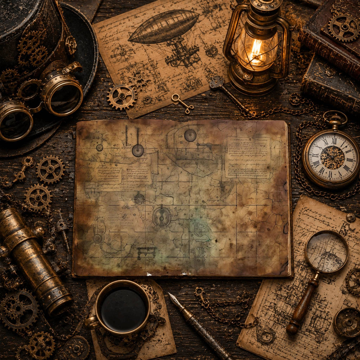 Steampunk Digital Papers
