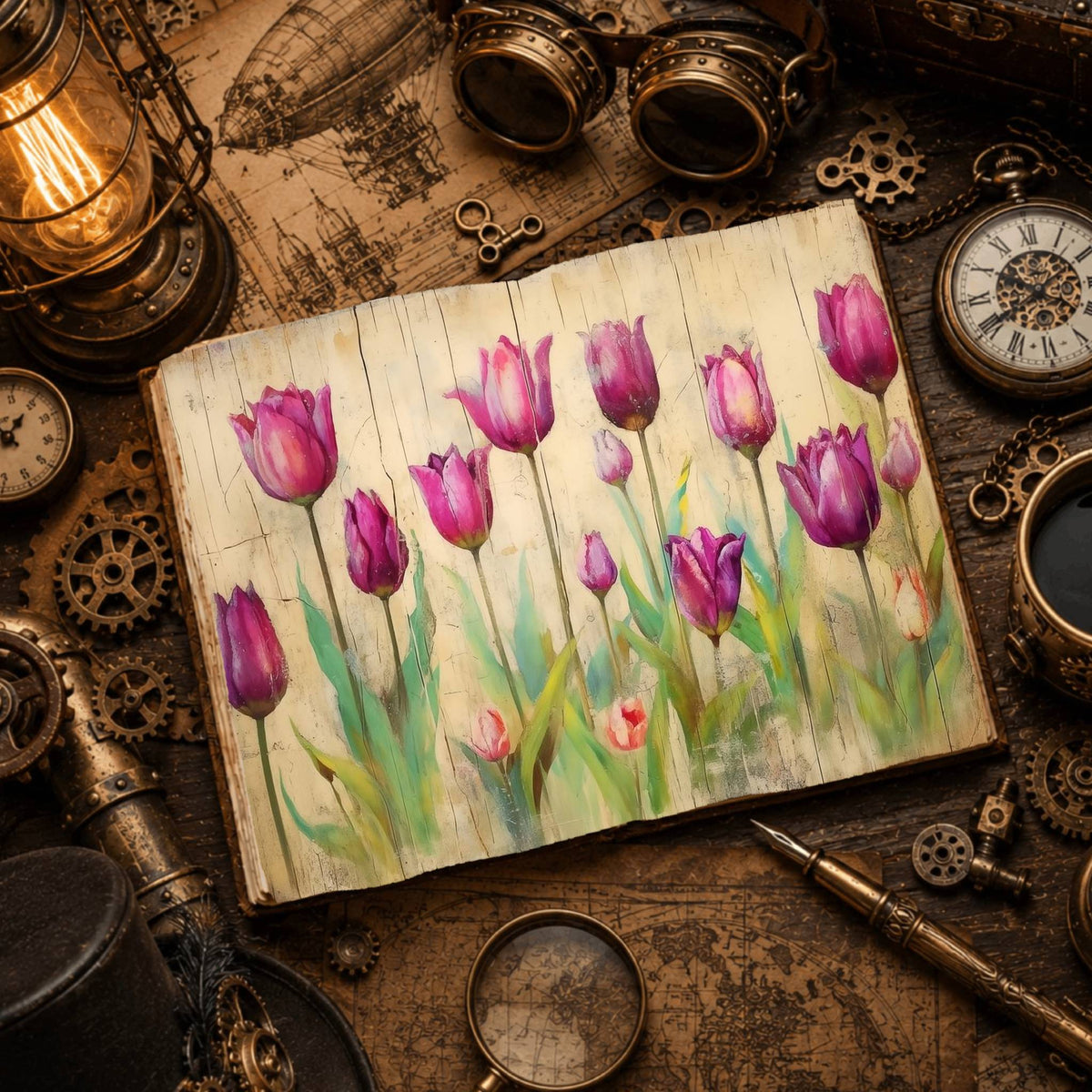 Tulip Flowers Digital Papers