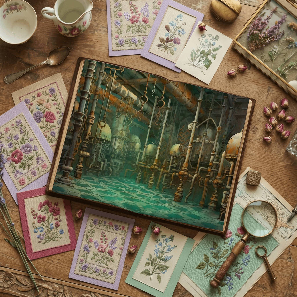Underwater Steampunk Digital Papers
