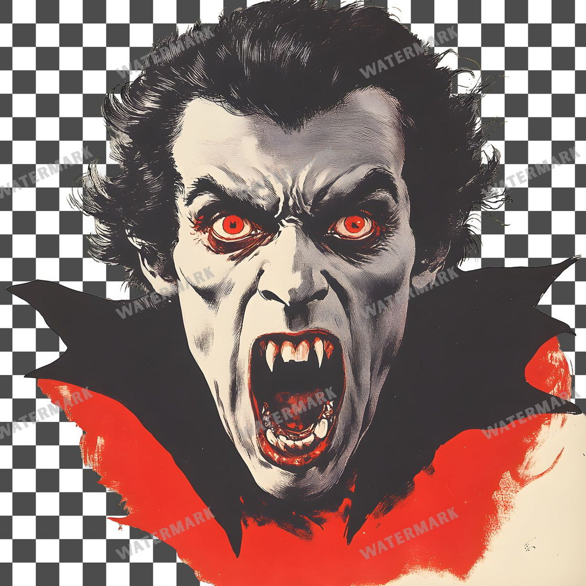 Vampire Vintage Style Clipart Pngs