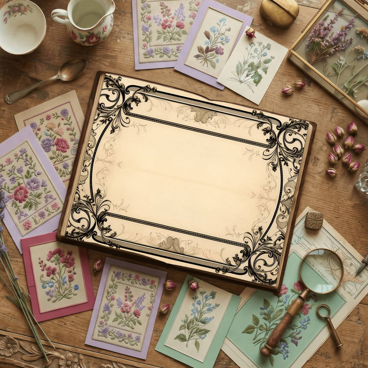 Vintage Borders Digital Papers