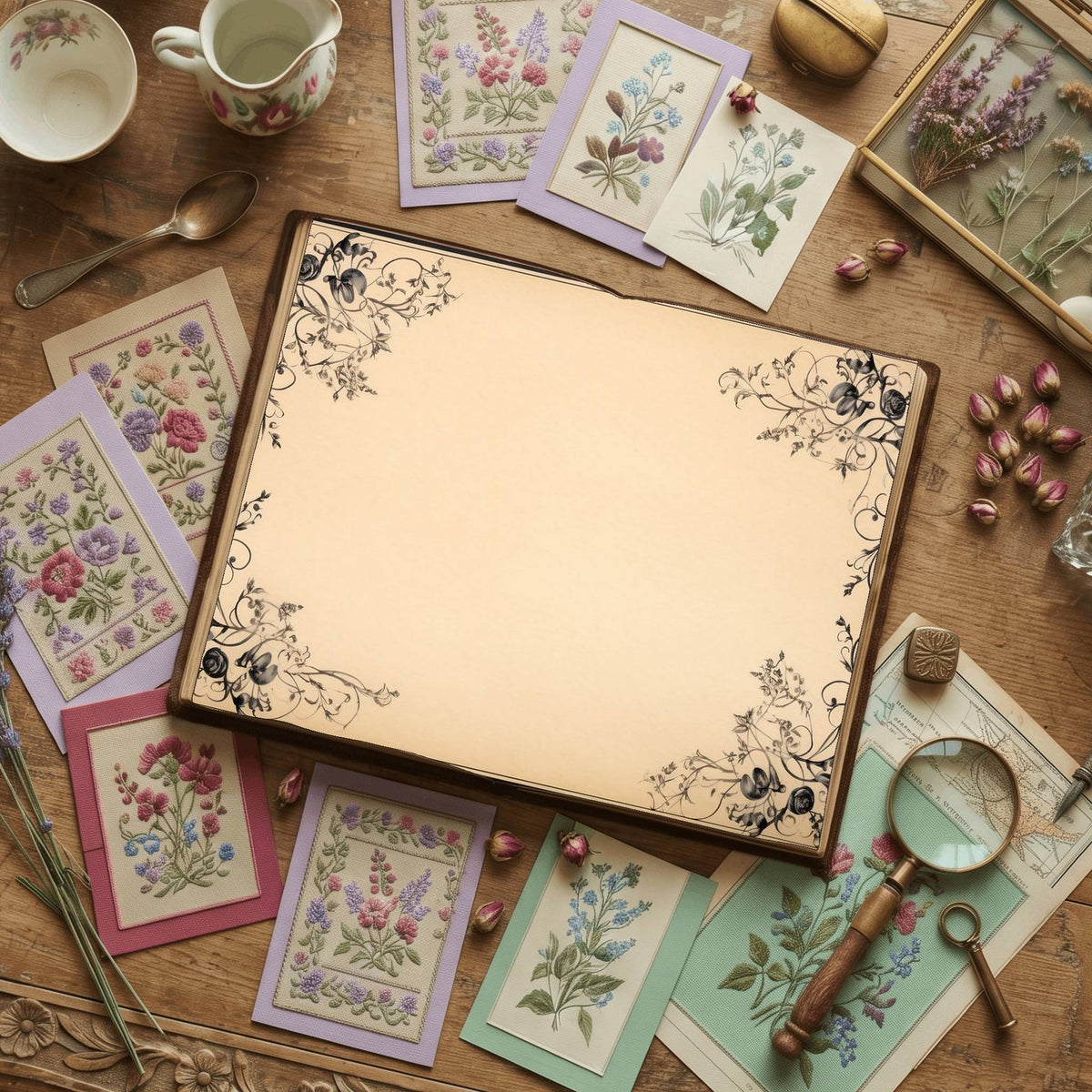 Vintage Borders Digital Papers