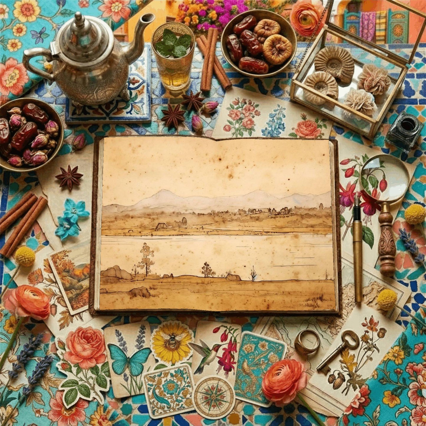 Vintage Landscapes Digital Papers