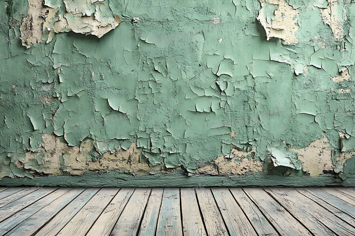 Vintage Textured Wall Muted Olive digital photo backdrop for photo editing, preview 7