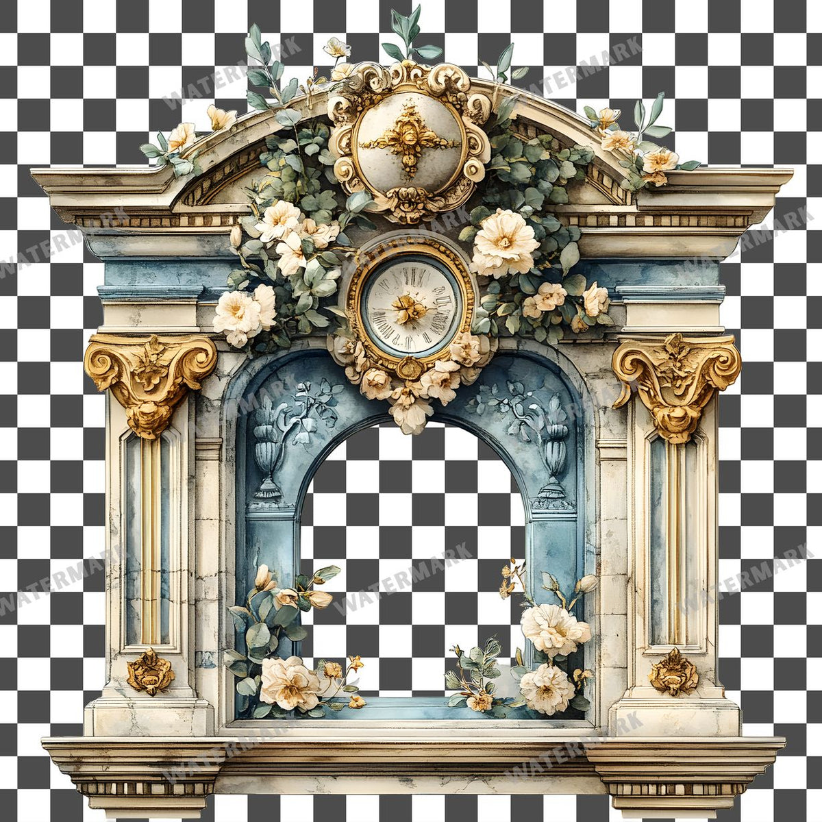 Window Vintage Style Clipart Pngs