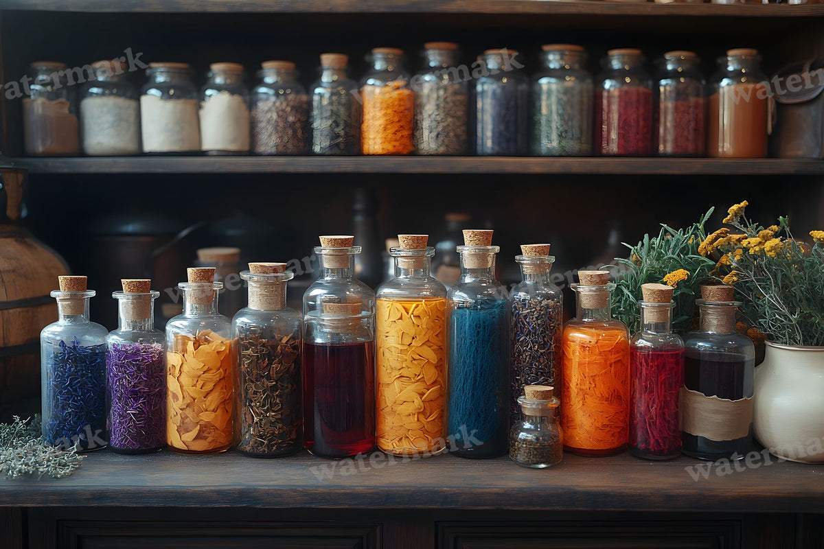 Witch Apothecary Scene Backdrop Images