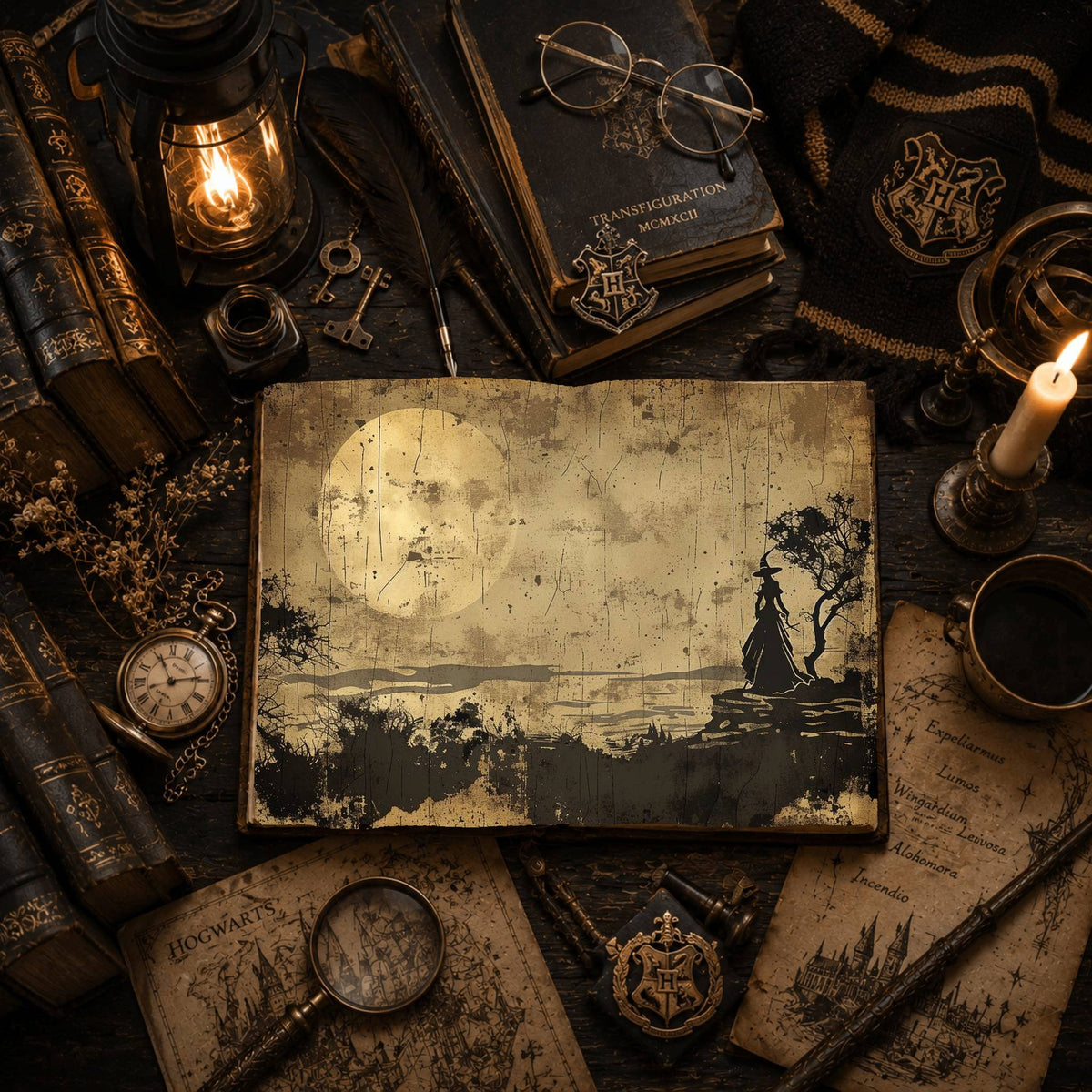 Witch printable junk journal paper, page preview 8