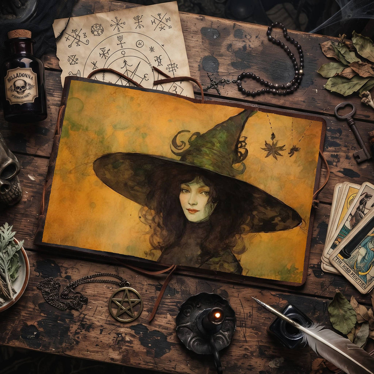 Witch printable junk journal paper, page preview 8