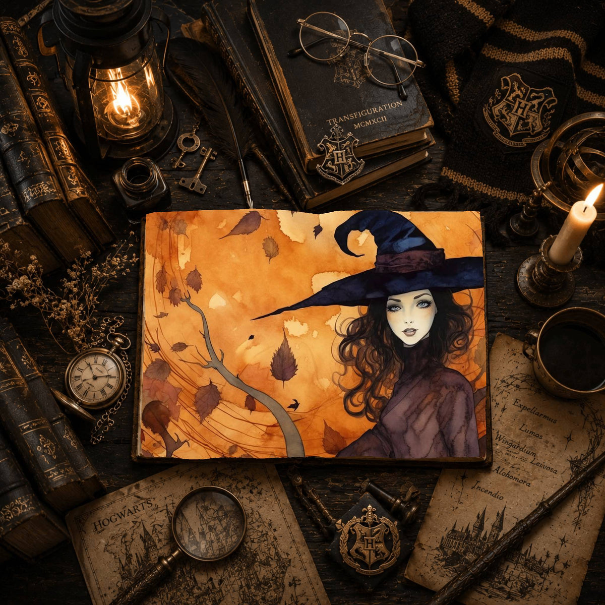 Witch printable junk journal paper, page preview 8