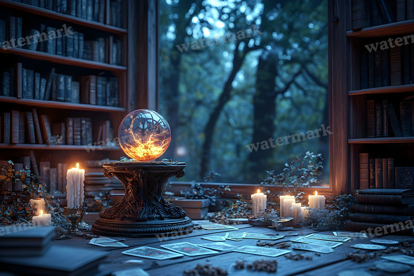 Witchs Crystal Ball Backdrop Images