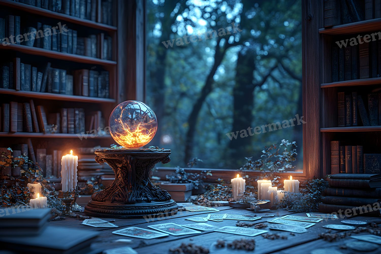 Witchs Crystal Ball Backdrop Images