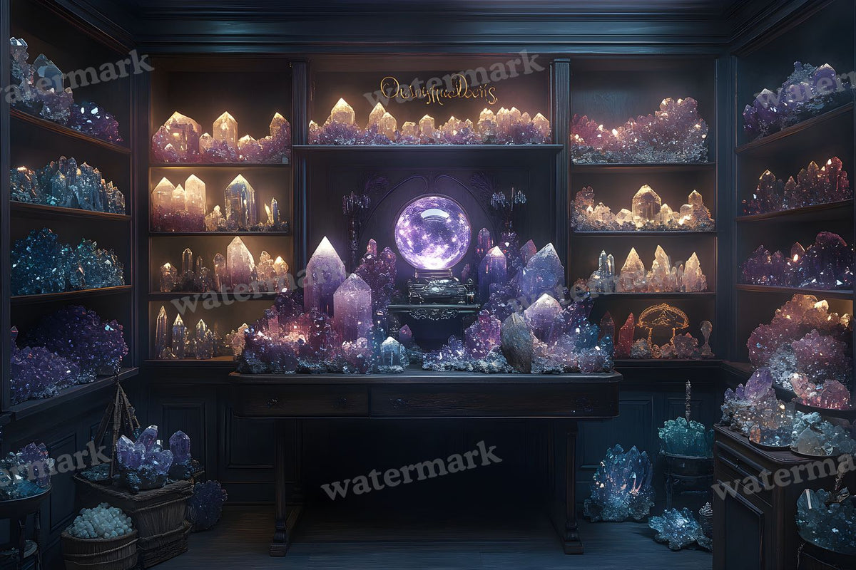 Witchs Crystal Den Backdrop Images