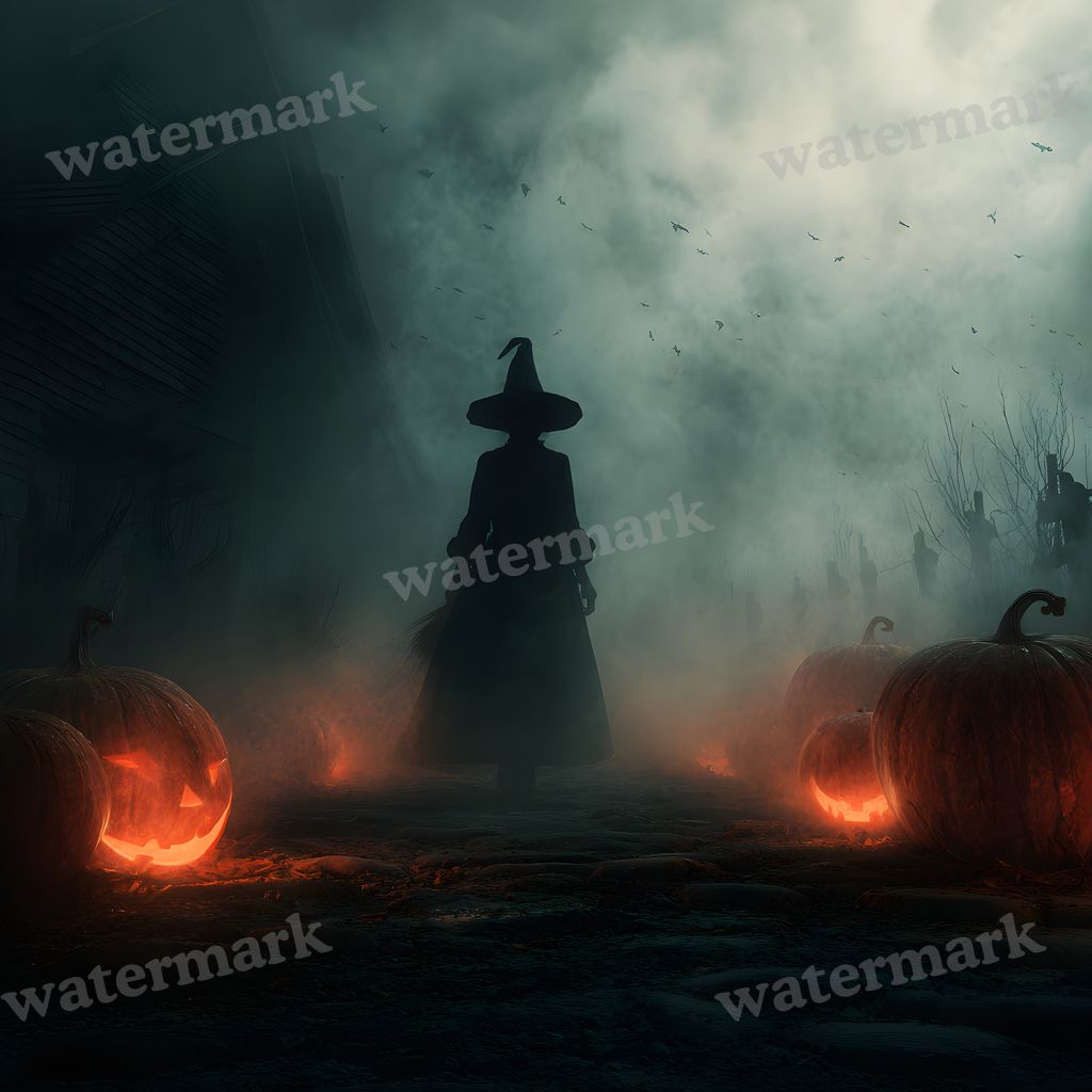 Witchy Halloween Backdrop Images