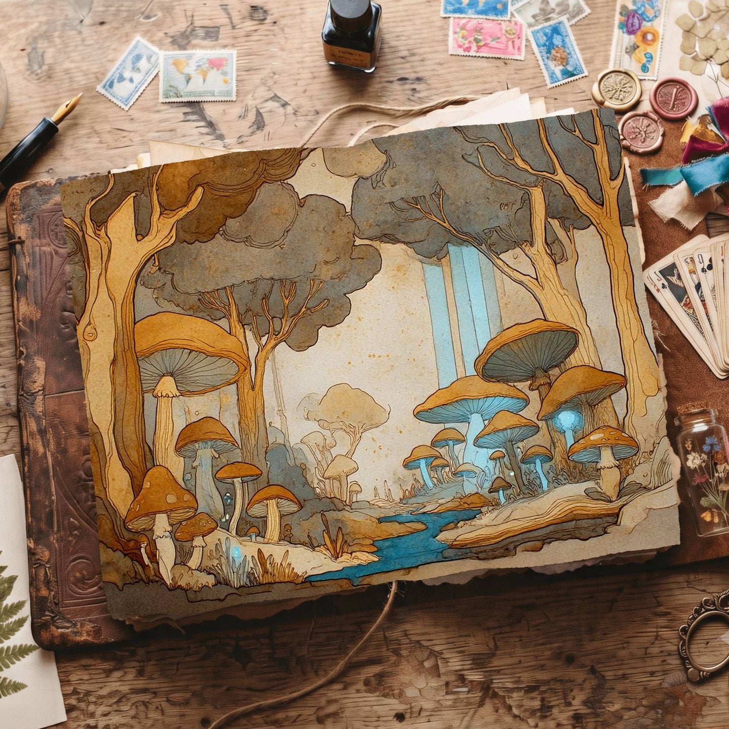 Wonderland Whimsical Landscape Digital Papers