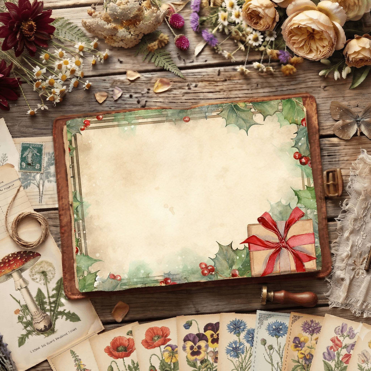 Wrapped Christmas Gifts Digital Papers