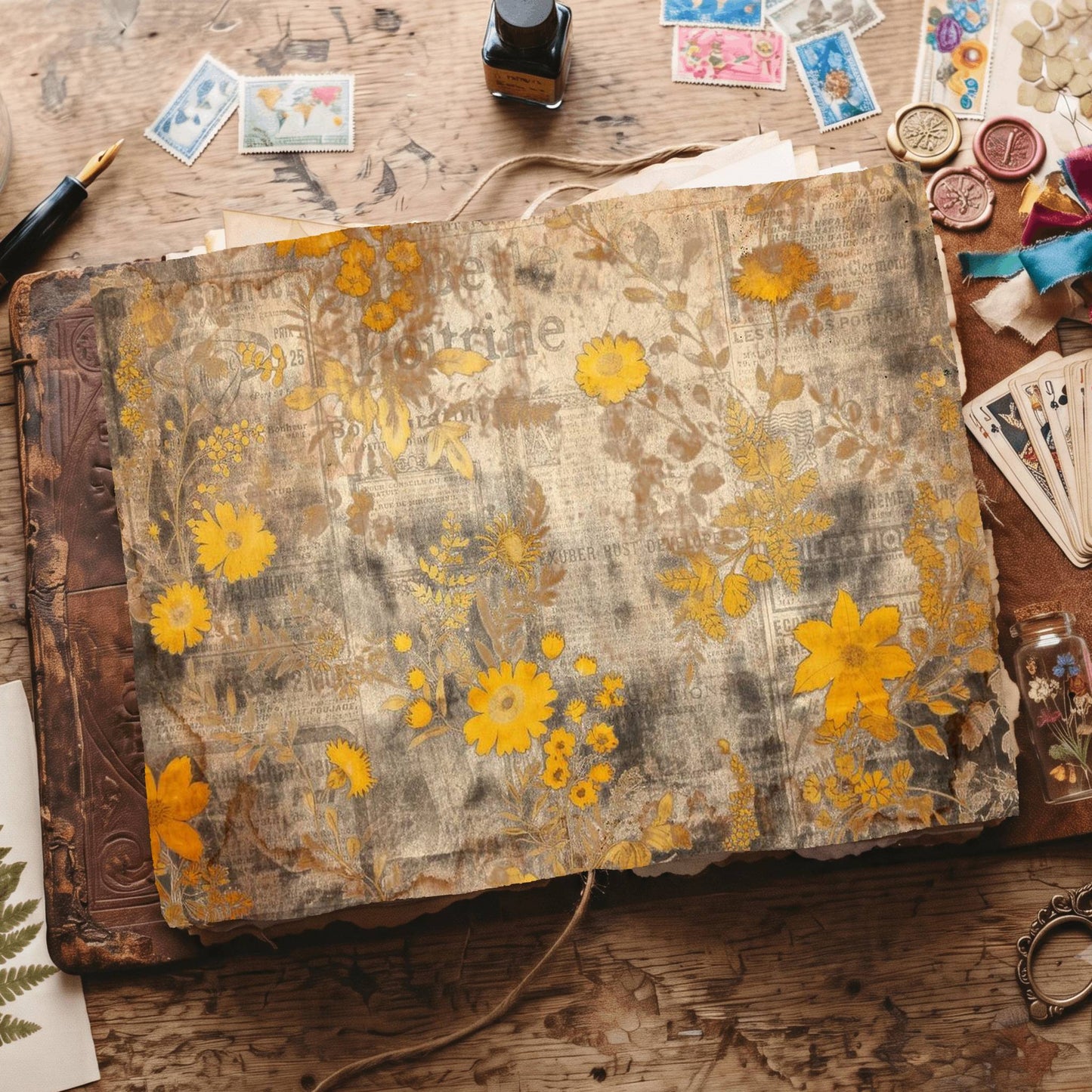 Yellow Flowers Digital Papers