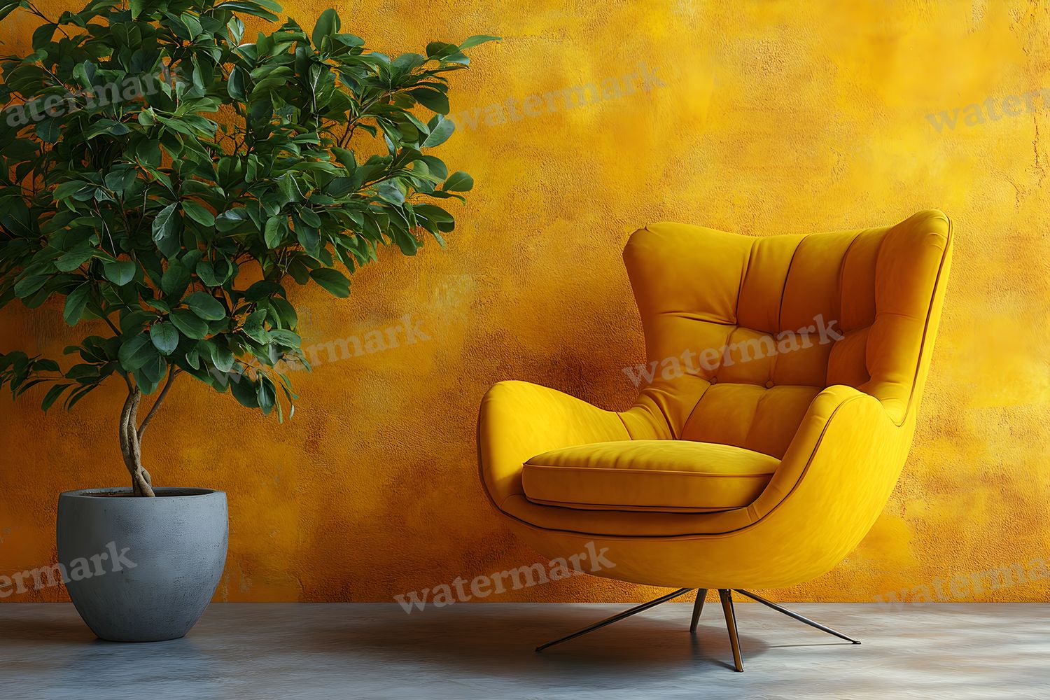 Yellow Vintage Room Backdrop Images