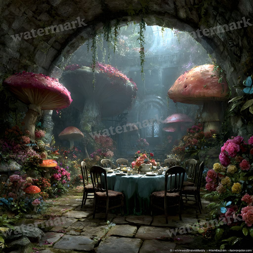 Alice In Wonderland Table Backdrop Images