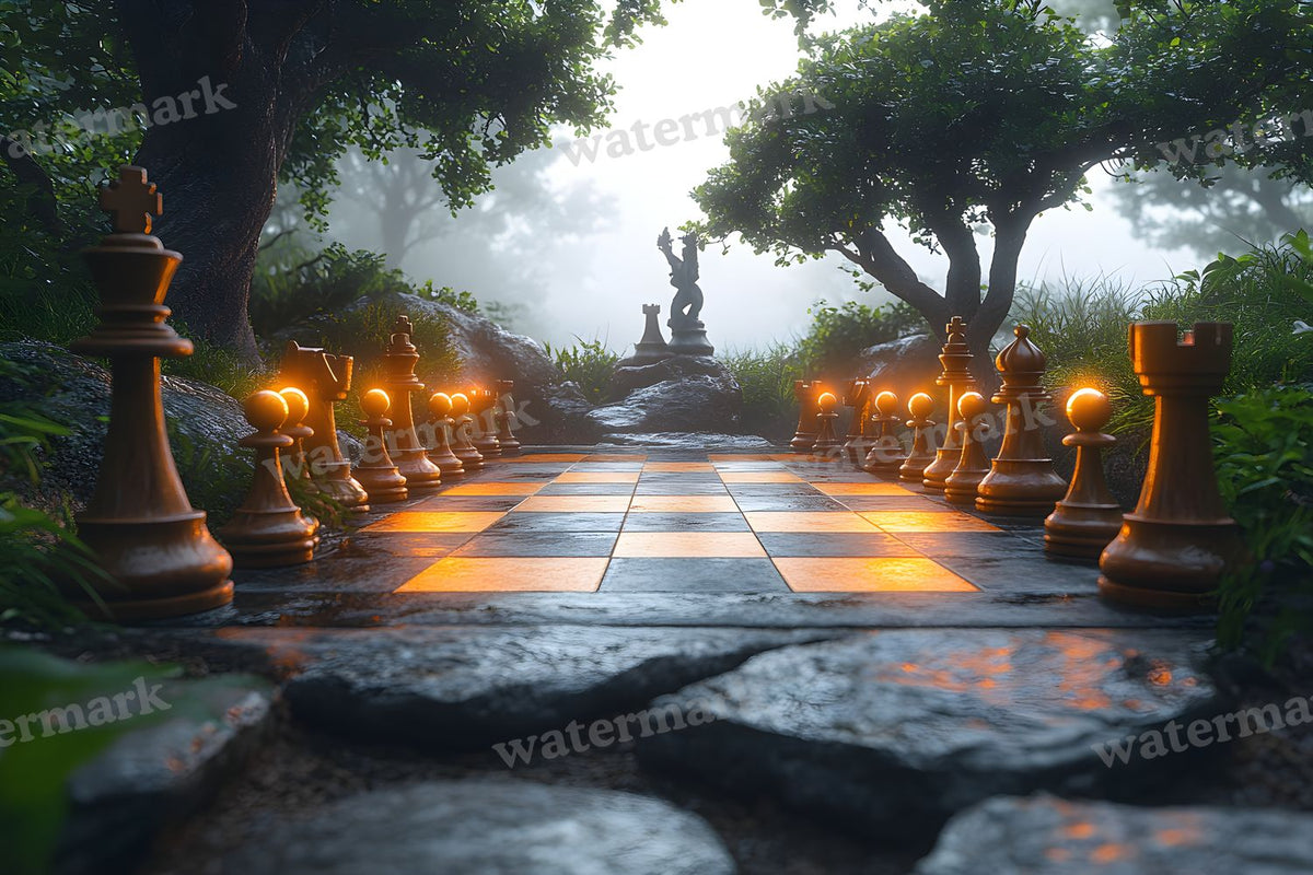 Alice Oversized Chessboard Backdrop Images