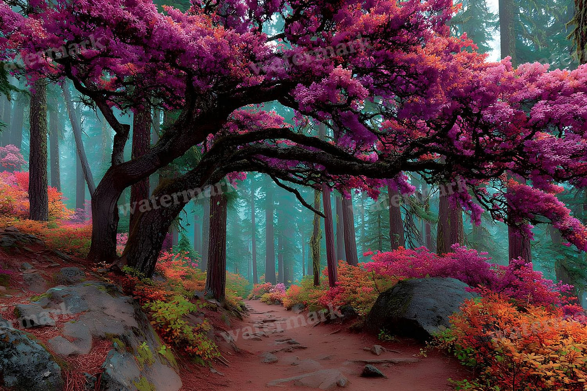 Alice Wonderland Magical Forest Backdrop Images