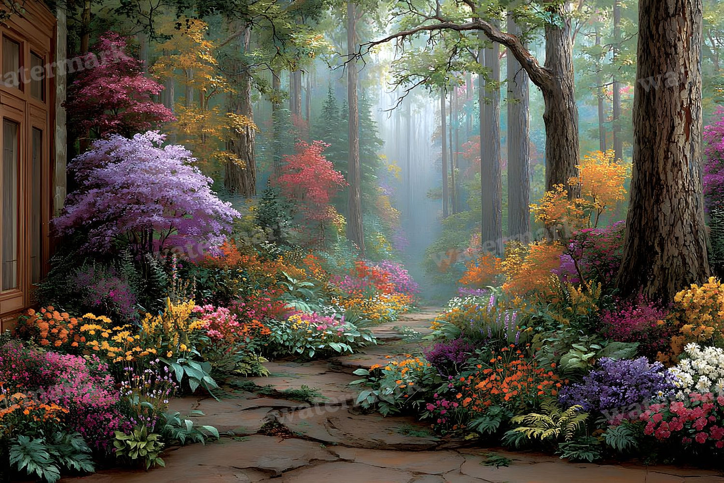 Alice Wonderland Magical Forest Backdrop Images