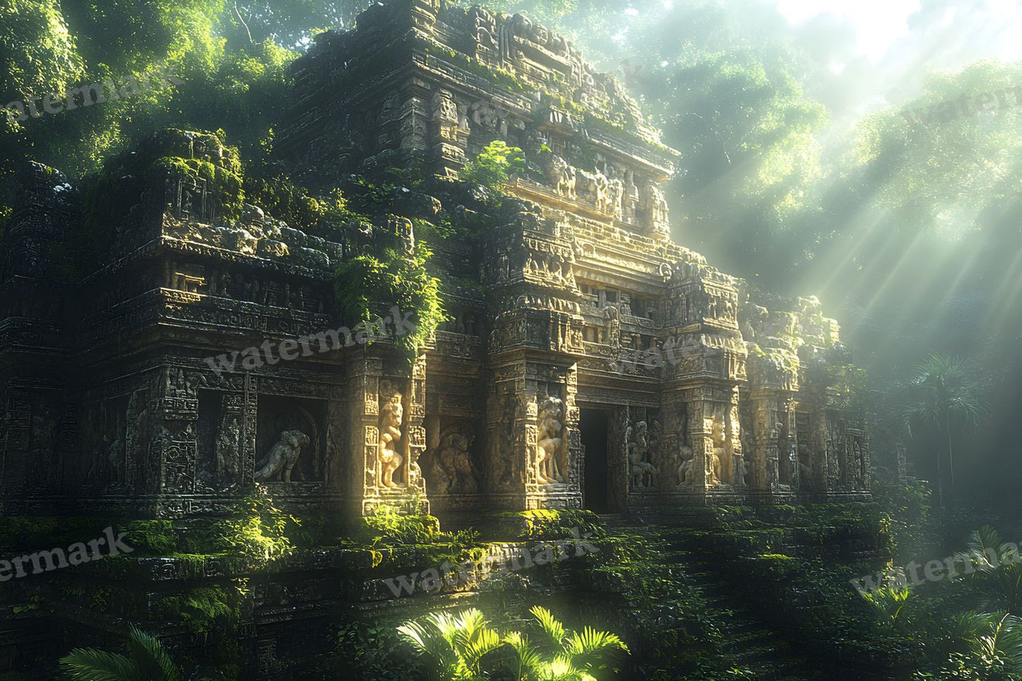 Amazonian Temple Ruins Backdrop Images
