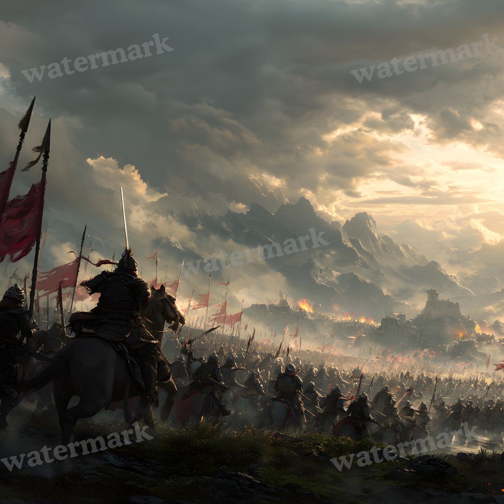 Ancient Chinese Army Battle Backdrop Images