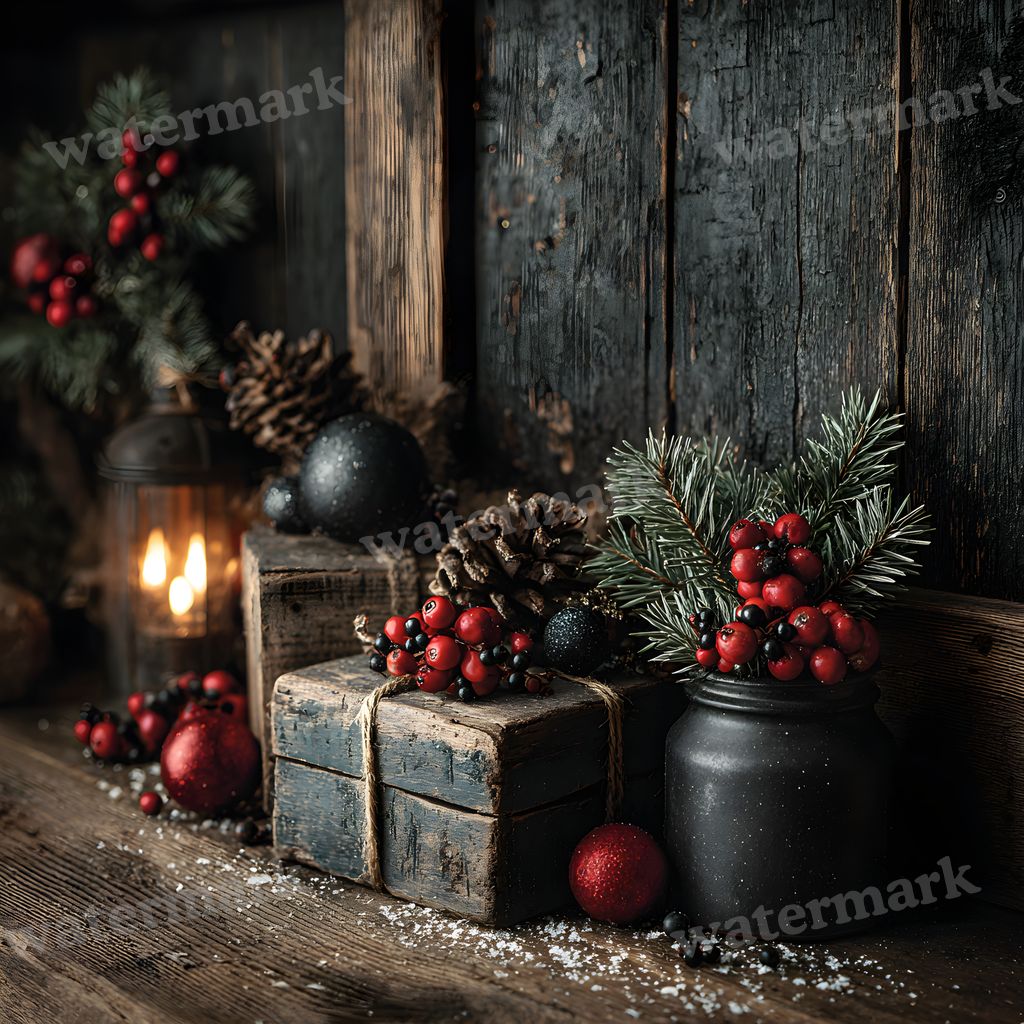 Black Gothic Christmas Backdrop Images