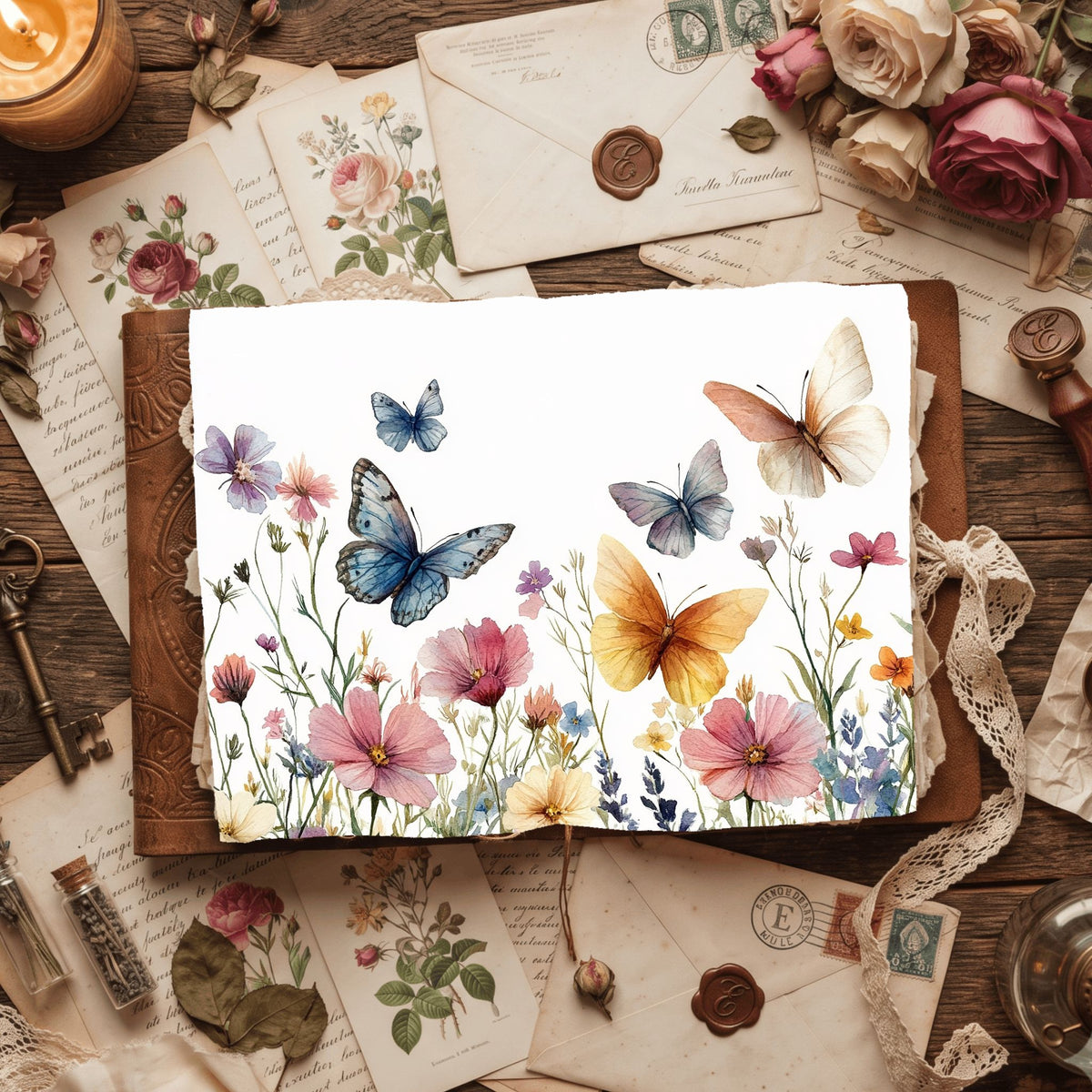 Butterfly Wildflower Meadow Writing Paper