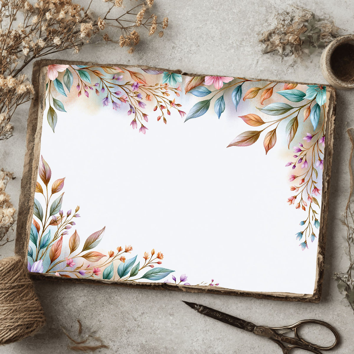 Delicate Botanical Border Frame