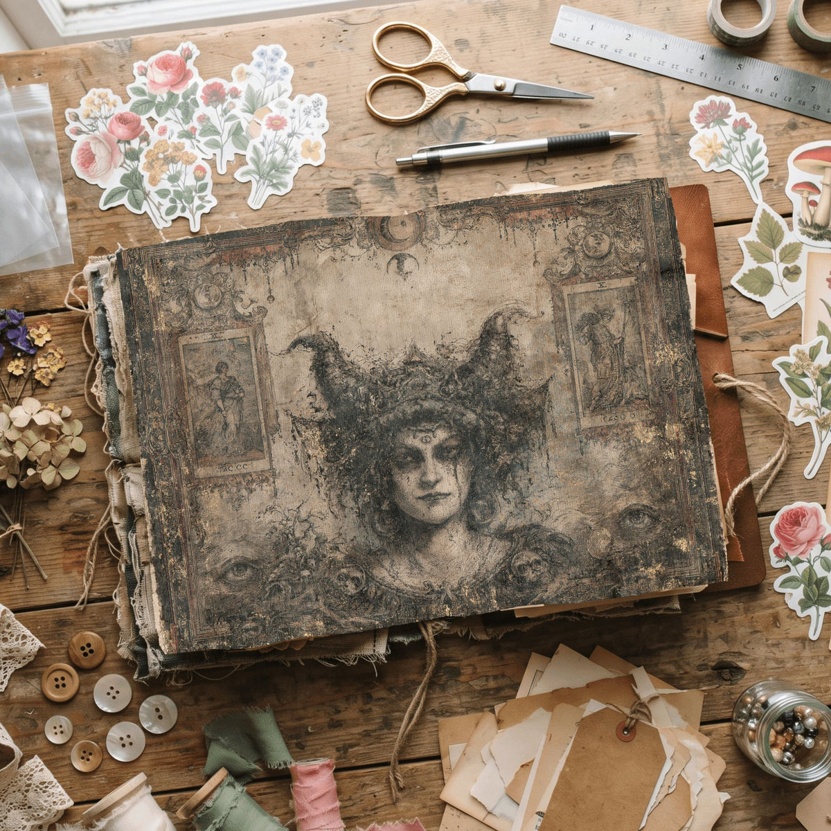 Gothic Tarot Journal Paper