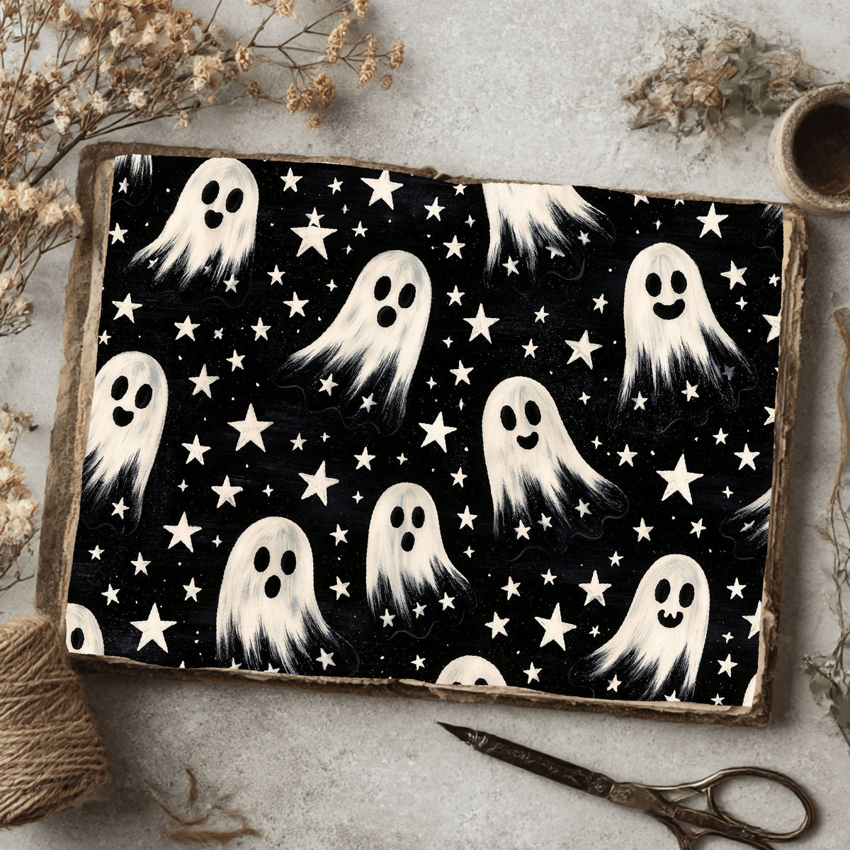Halloween Ghost Seamless Pattern