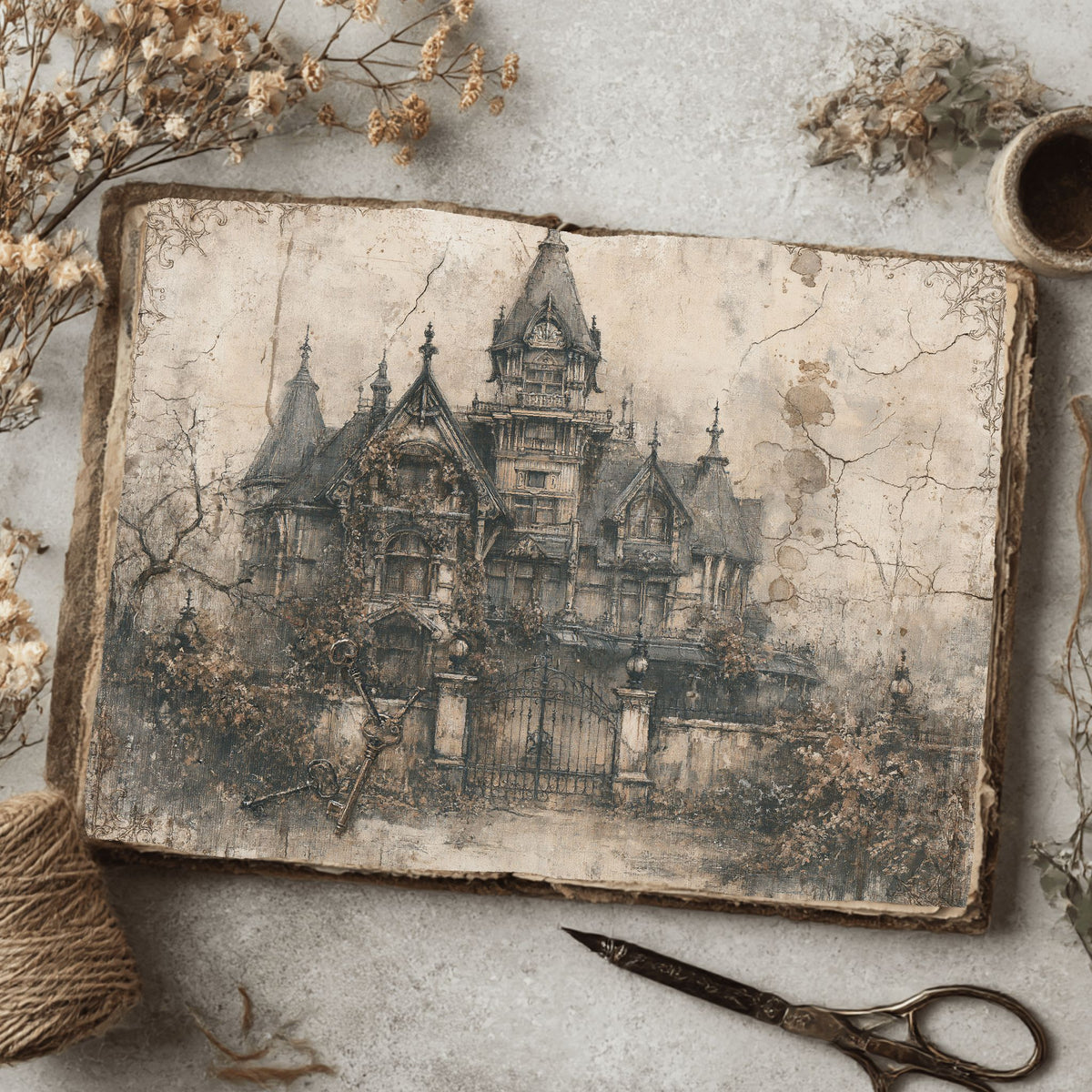 Haunted Victorian Manor Journal Paper