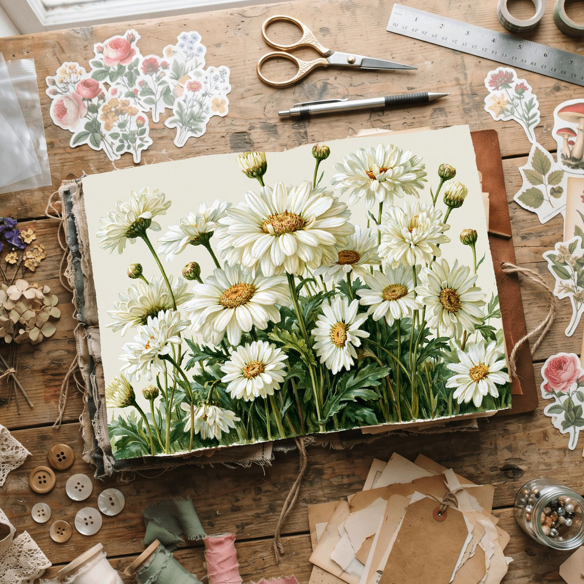 Meadow Daisy Botanical Cluster
