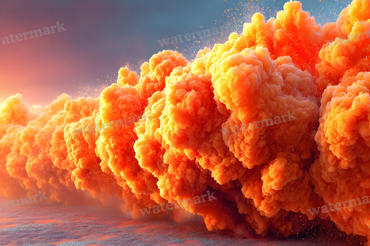 Orange Smoke Texture digital photo backdrop for photo editing, preview 8