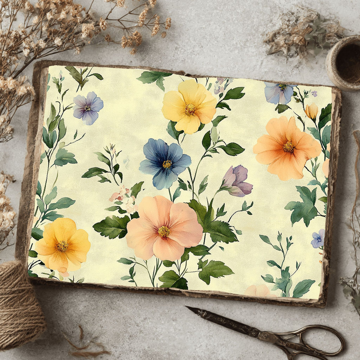 Pastel Botanical Bloom Paper