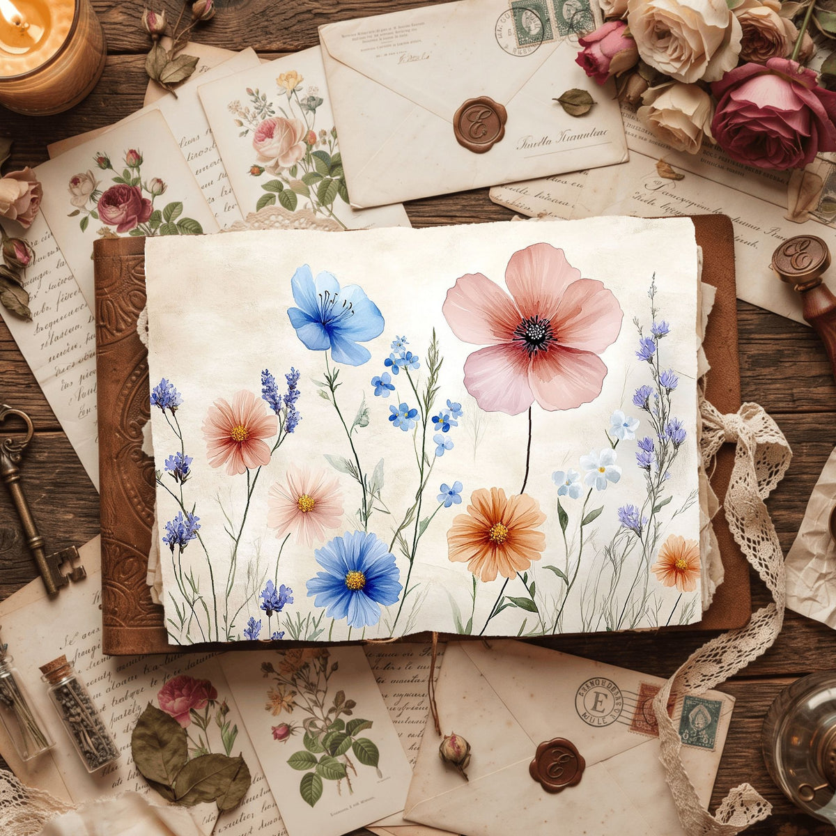 Pastel Wildflower Whispers Paper